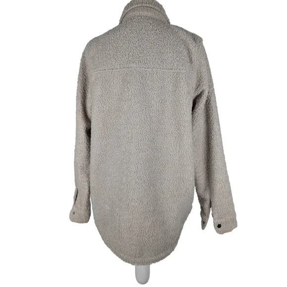 Vuori Sycamore Sherpa Long Shirt Jacket Dark Salt Beige Size Small Gorpcore - Picture 4 of 11